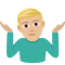 Man Shrugging- Medium-Light Skin Tone emoji on Emojione